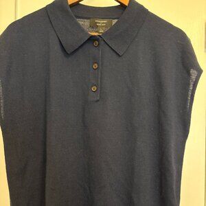 Navy Blue Merino Wool BR Factory Sweater Size L